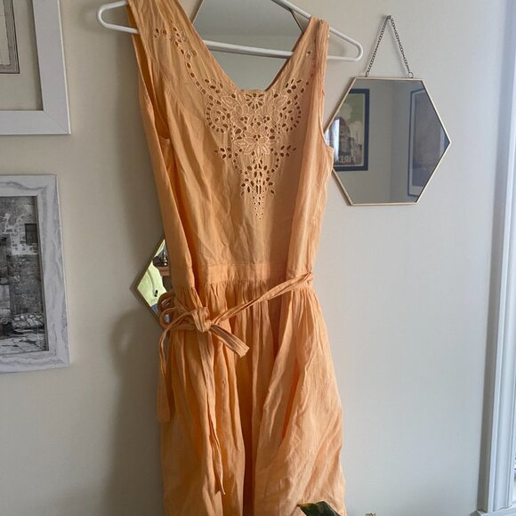 Orange creamsicle A-line summer dress 🍊 🍦 Handmade! - Picture 5 of 6